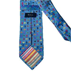 Altea Milano Mens Paisley Colorful Silk Neck Tie 3.75 x 60 in. Italy
